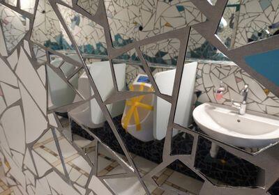 Specchio bagno con mosaico