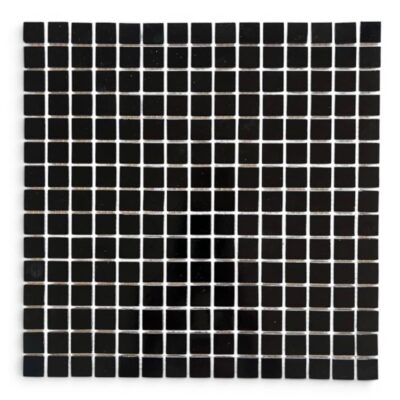 Mosaico in vetro nero su rete