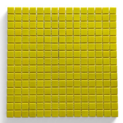 Mosaico vetro giallo lucido per bagno e cucina